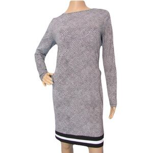 Michael Kors Black‎ and White Midi Dress